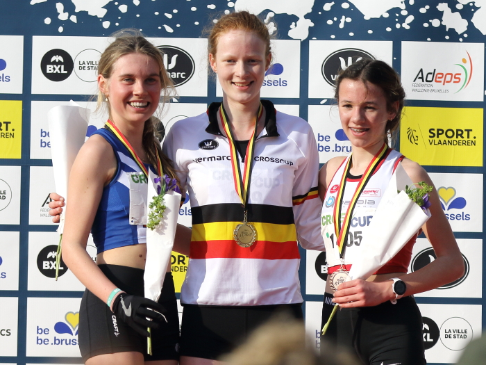 Fien op het podium