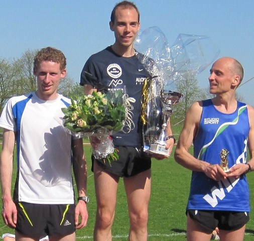 Pieter op het podium in Mechelen